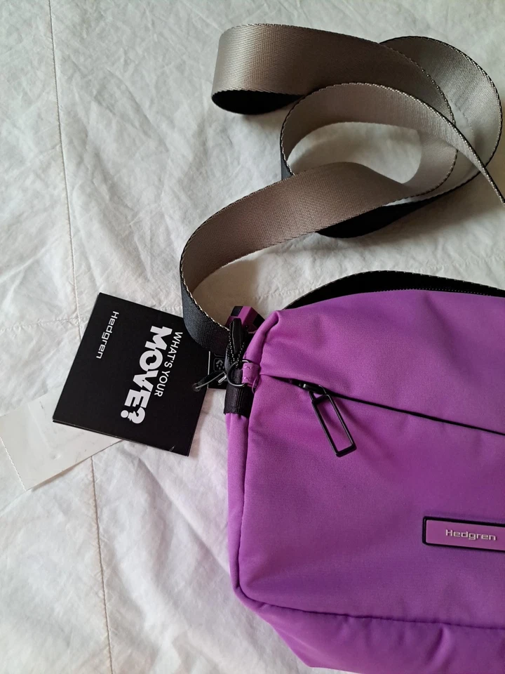 Bolso de Hombro Hedgren Nova Neutron 20 cm Violeta Nuevo con Etiquetas  Foto 3 de 4