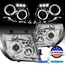 Fits 2005-2008 Pathfinder Frontier Halo Projector Headlights Led Bar Fits 2005-2008 Pathfinder Frontier Halo Projector Headlights Led Bar
