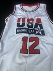 Dominique Wilkins NBA HOF Team USA Signed COA Adult XL White Basketball Jersey.