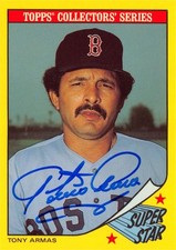 Tony Armas autographed baseball card 1986 Topps Super Star #1 (Boston Red Sox)