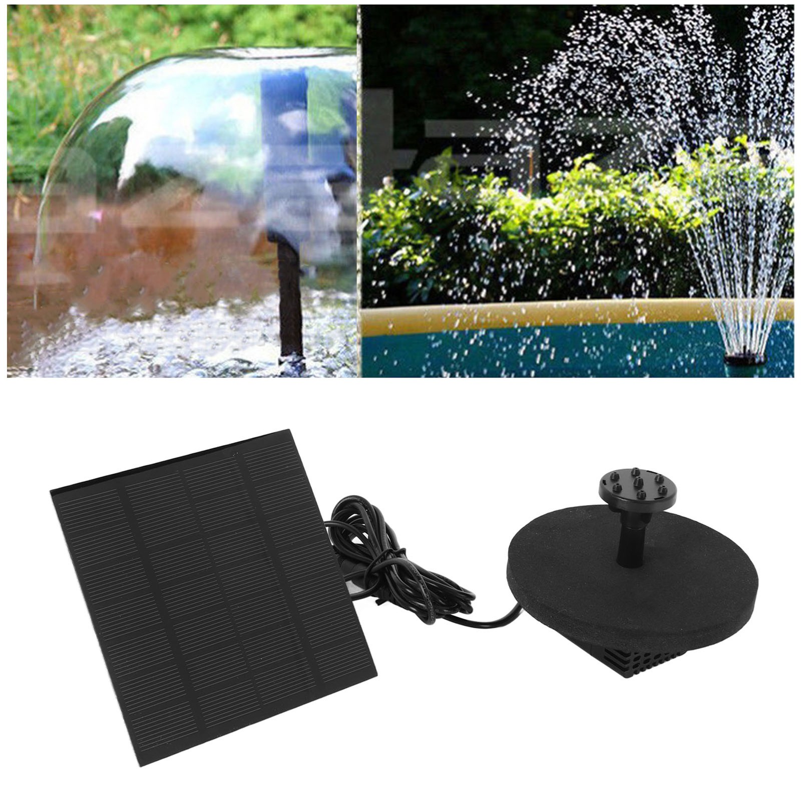 Solar Water Fountain Pump Outdoor Small Submersible Bird Bath Fountain Kit For P