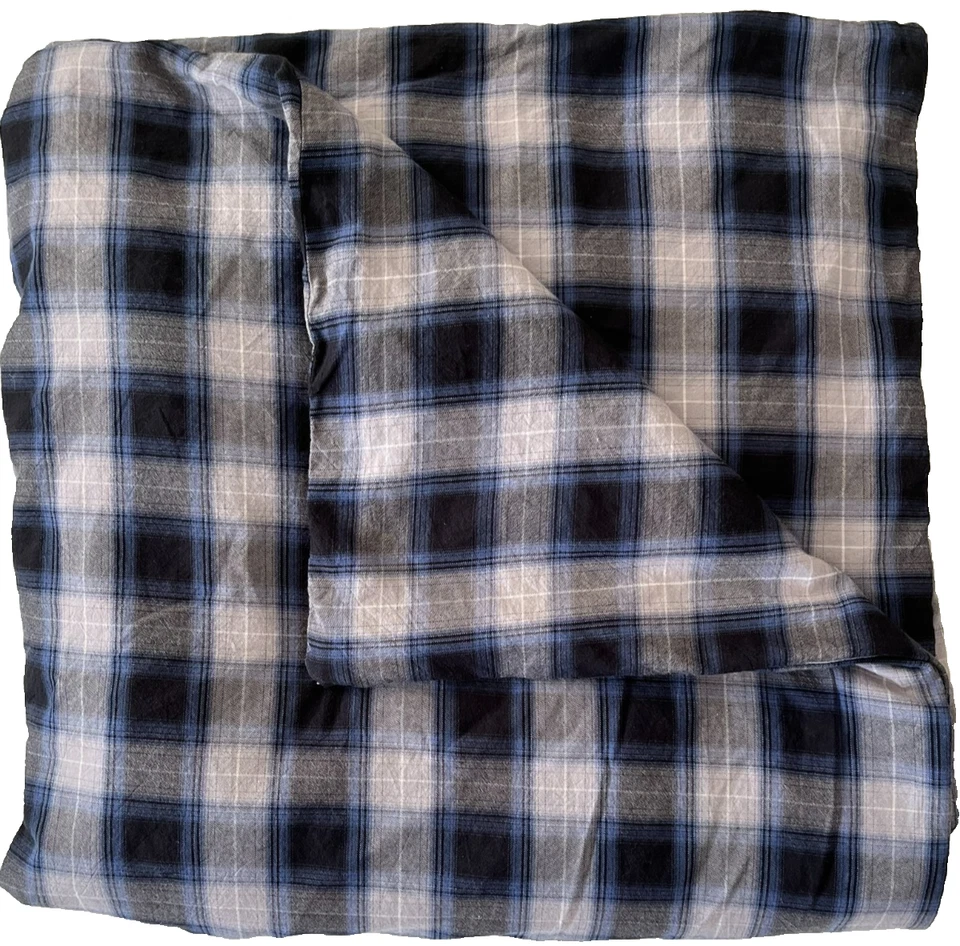 RH Teen Duvet Cover Sham Plaid Full Queen Restoration Hardware Reversible - Image 2 of 4