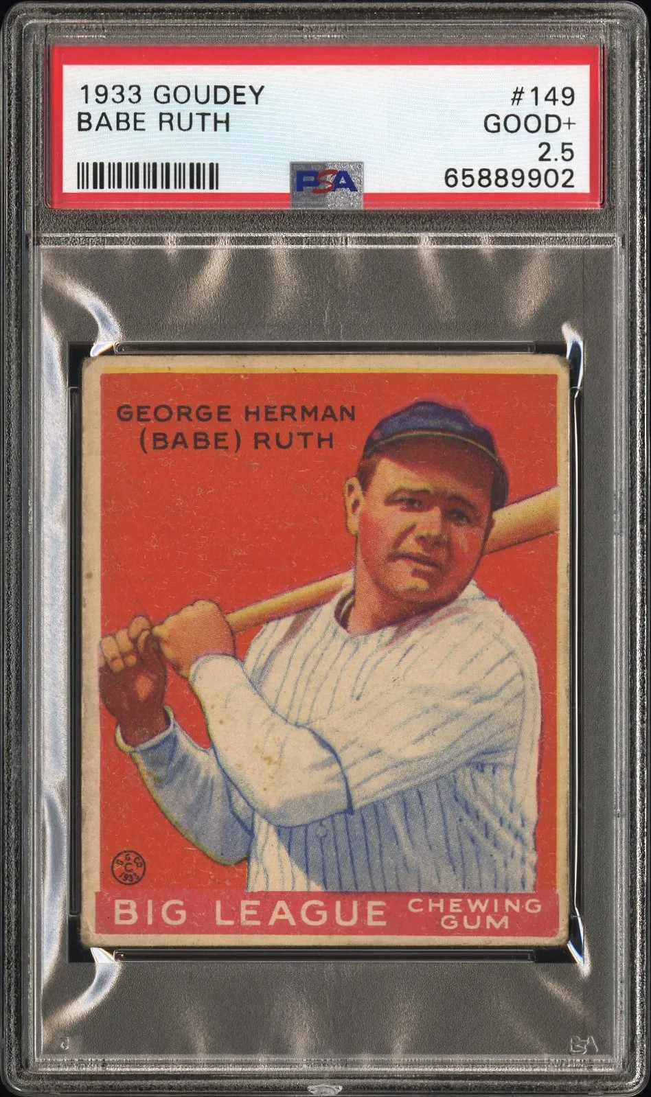 1933 Goudey Babe Ruth #149 PSA 2.5