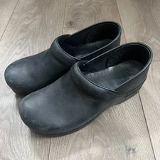 Dansko Black Oiled Professional Clogs Womens Size EU 41 US 10.5-11 Slip On Mule