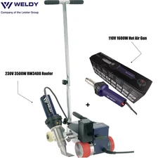 3500W RW3400 Roofer Auto TPO PVC Membrane Hot Air Welder +110V 1600W Hot Air Gun
