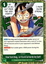 I Know You're Strong... So I'll Go All Out from the Very Start! OP13-040 NM