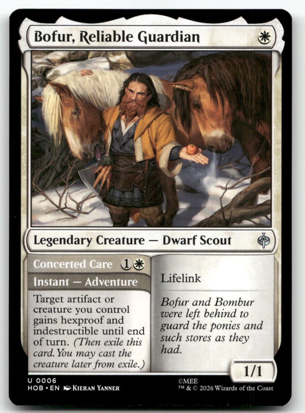 Hob Text Bofur, Reliable Guardian #6 (NM) The Hobbit HOB Magic MTG | eBay