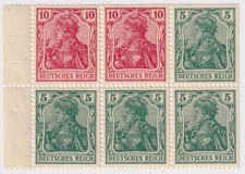 Deutsches Reich Germania MH H-Blatt Mi.Nr. 23 ungebraucht mit Falz * 1919