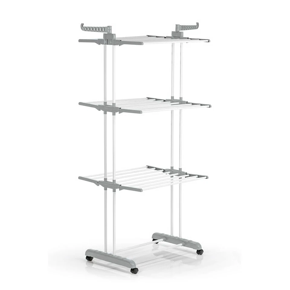EASYmaxx Wäsche-Tower 1600 mit Rollen, 3 Etagen & 2 Seitenflügeln für 14 Bügel - Bild 1 von 1