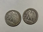 1937 & 1945 Walking Liberty Half Dollars Set Of 2