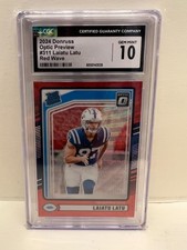 2024 Donruss Optic Red Wave Rated Rookie Laiatu Latu CGC 10 No. 311 RC