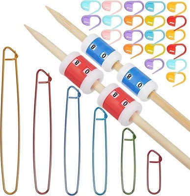 Basic Strickwerkzeuge, Reihenzähler, Maschenmarkierer, 20-teiliges Set
