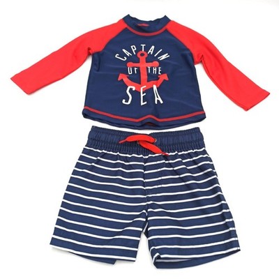 Simple Joys by Carters Badebekleidung Jungen Schwimmset Marineblau Rot Strand B