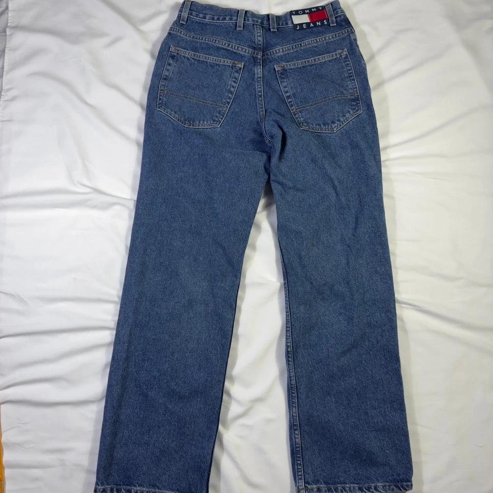 Vintage Tommy Jeans 30x32 Mens Blue Denim Straight Leg - Image 4 of 4