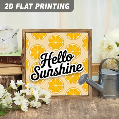 Summer Citrus Slice Cheerful Sunshine Wooden Wall Art Sign