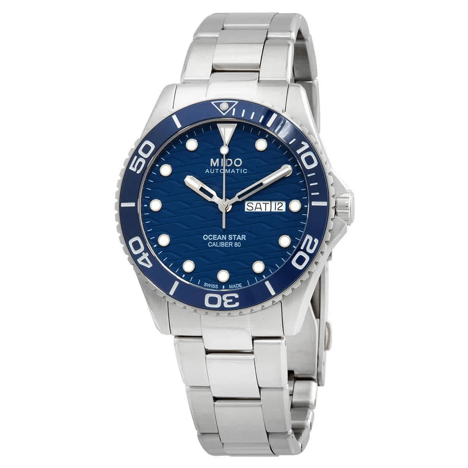 Reloj para hombre Mido Ocean Star automático esfera azul M0424301104100