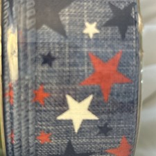 Members Mark Premium Star Theme Wire Edge Ribbon 1.5 Wide X 50 Yards