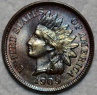 Brilliant Uncirculated 1909 Indian Head Cent, Beautifully Toned specimen.