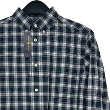 NEW Polo Ralph Lauren Kids XL 18-20 Plaid Button Down Shirt Green Navy 49.50