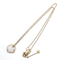 Collana ciondolo fiore Pasquale Bruni Petit Joli diamante agata bianca oro 18 kt