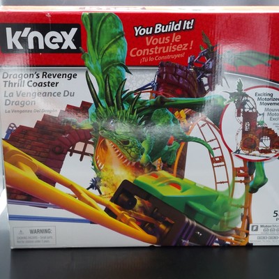 K'NEX Dragon s Revenge Motorized Roller Coaster Set 582 Pieces Open Box Verified