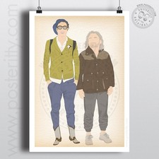 VIC & BOB (Tom Fun & Derek) Reeves Mortimer Minimalist Comedy Poster Posteritty