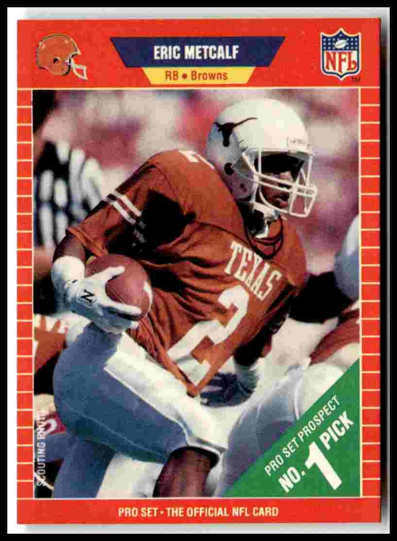 1989 Pro Set #489 Eric Metcalf Rookie Card RC
