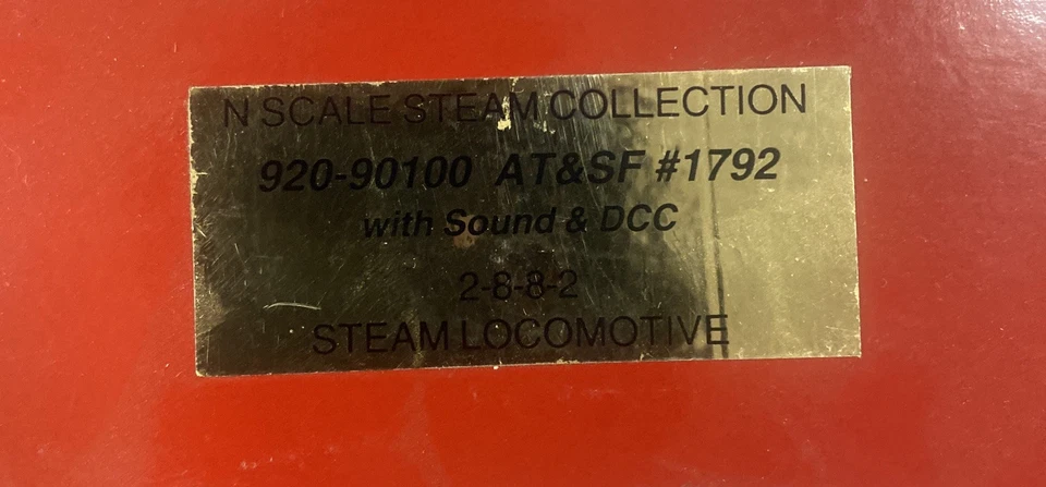 PROTO N Scale DCC Sound ATSF #1792 Heritage Steam Collection Y3 2-8-8-2 Santa Fe - Image 2 of 2