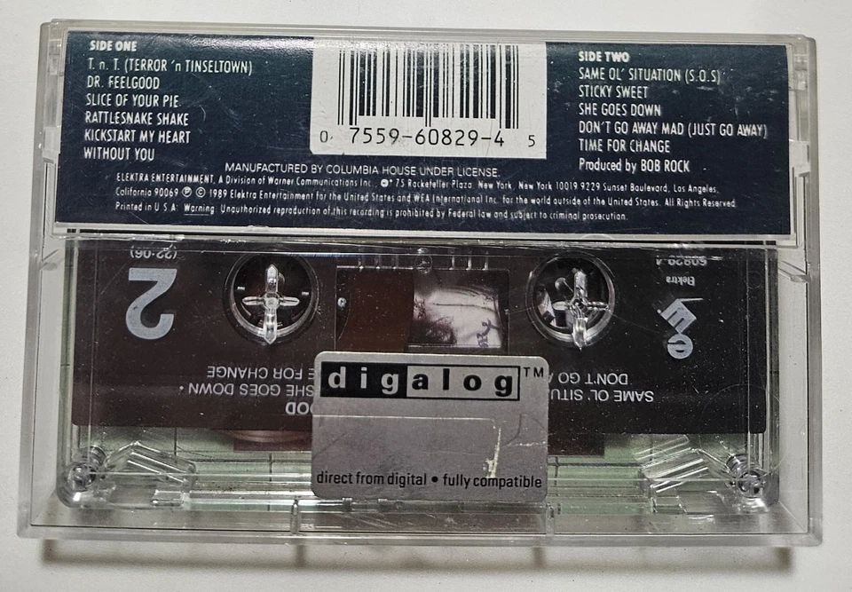  Motley Crue Dr. Feelgood Cassette Tape Tested  - Image 2 of 2