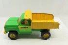 Vintage Tonka Dump Truck #13190 Green / Yellow Metal Collectible Toy Truck 14"