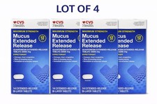 Lot of 4 CVS Health Mucus Extended Release 1200 mg 14 Tablets Per Box EXP 6/2027
