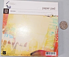 BasicGrey paper pad 6x6" OBSCURE colorful youth teen contemporary 30 sheets