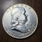 Key Date 1949 Franklin Half Dollar -BU 90% Silver 50C Actual Coin