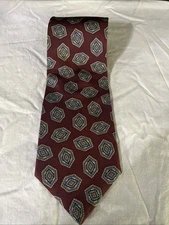 Mark Alexander Mens Tie Geometric 100%Silk Made In USA