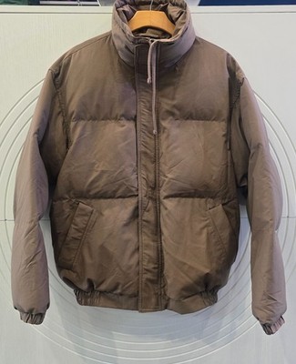 Fear Of God Essentials x Ssense Puffer Jacket In Rain Drum Brown