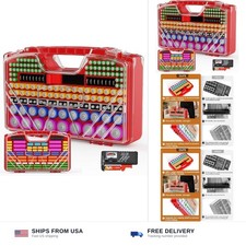 Battery Organizer Storage Holder Box Case with Tester - 285 Batteries Double-...