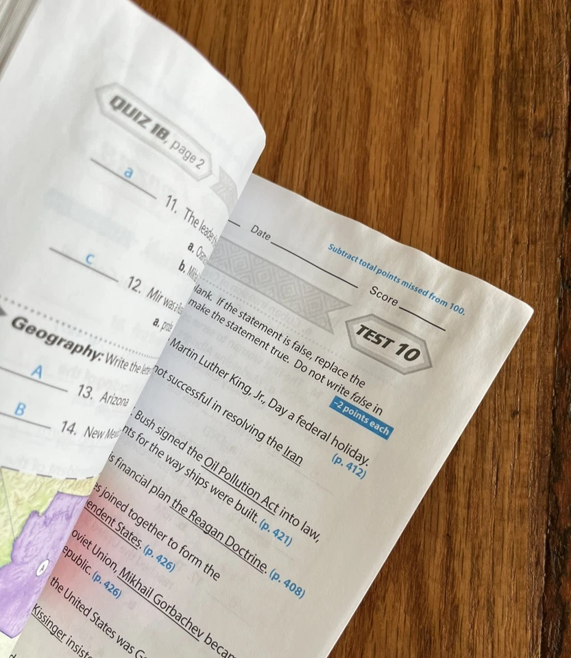 Abeka The History of Our United States Answer Key Quiz Test 4th Grade Teacher - Image 3 of 4