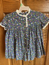 Vintage Baby Girl Dress Floral Lace Size 18-24M Handmade
