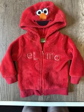 Vintage 2012 Sesame Street Elmo Hoodie Sweatshirt Baby Girl sequins 12M