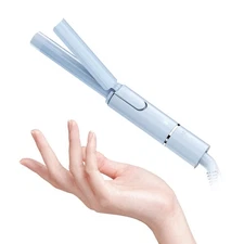 3/4 Inch Mini Curling Iron, Short Hair, Small, Travel, Dual Voltage, Baby Blue