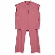 Figs Womens M/P Dusty Rose Scrub Set Technical Collection Top Pants Medical Work