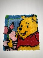 Disney Vintage Latch Hook Winnie The Pooh Tapestry Wall Decor or Rug
