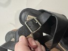 Steve Madden Black Leather Cork Sandal Wedge  Size 10M — photo 4