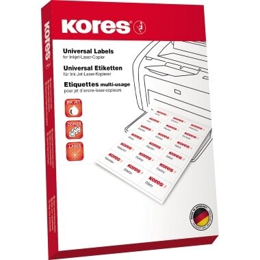 1 Bis 40X Kores Universal-Etiketten, 70 X 37 Mm, Ohne Rand, Rot Spare Bis Zu 24%-image