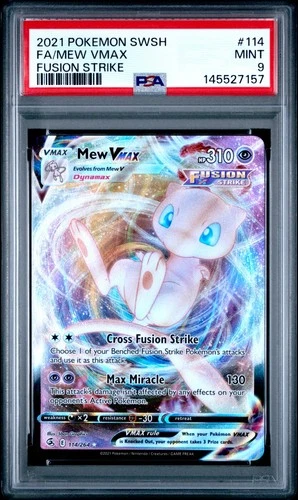 Mew VMAX 114/264 Fusion Strike PSA 9 Ultra Rare Pokémon card