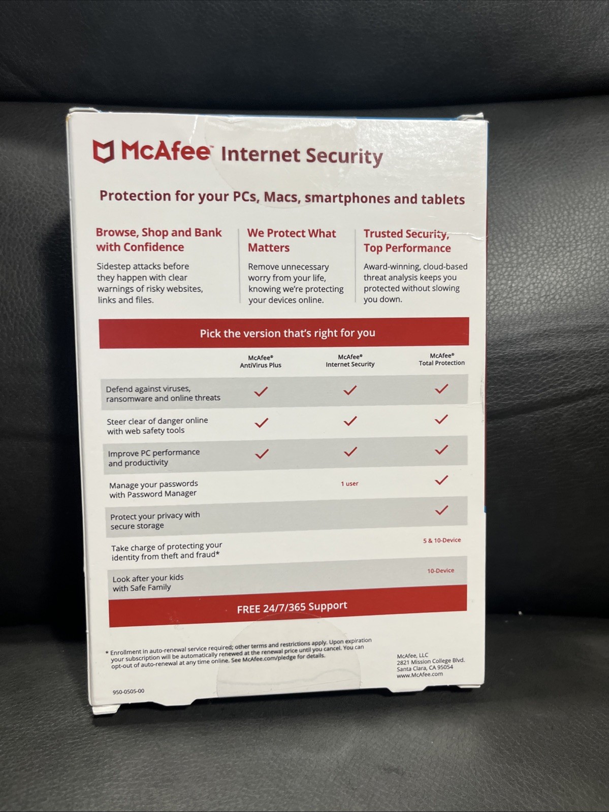 Factory-Sealed US Retail Box McAfee Internet Security 3 Devices