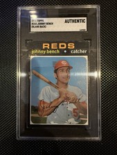 1971 Topps Johnny Bench #250 Authenticated SGC Blank Back ERROR Pop 1