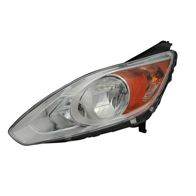 Left Side Halogen Headlight with Chrome Bezel For 2013-2016 Ford C-Max; CAPA