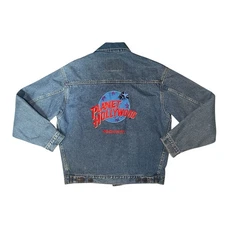VTG 90s Planet Hollywood Melbourne Denim Jean Jacket Adult Size Small RARE