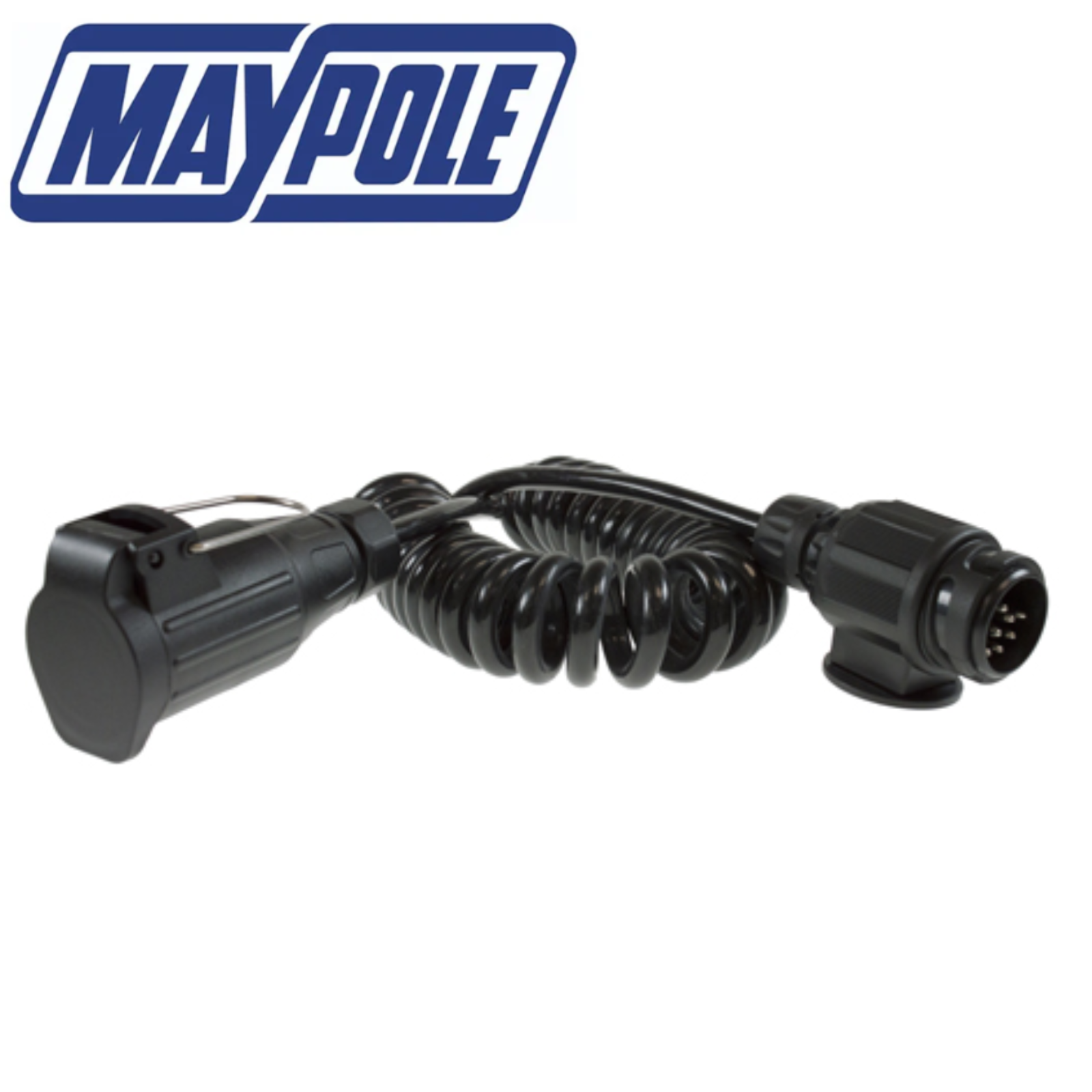 Maypole 5896 8 Pin 2.5m Curly Extension Lead with 8 Pin Flying Socket